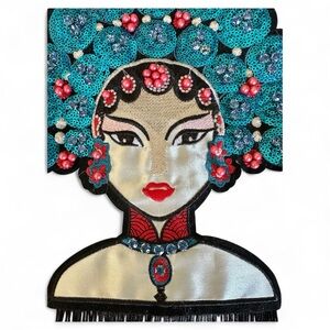 Applique Embroidered Embellished Beaded Designer Exotic Add On Clothing Art